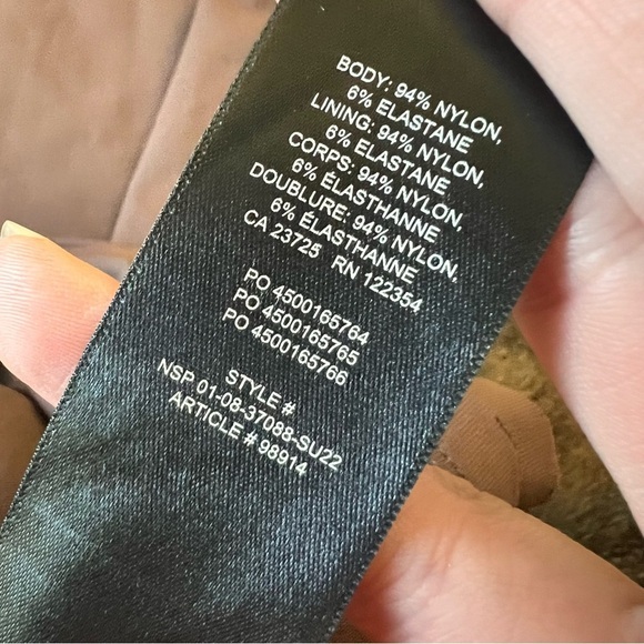 BABATON ARITZIA Brown Contour Scoop‎ back Midi Bodycon Dress Size Large - Picture 8 of 11